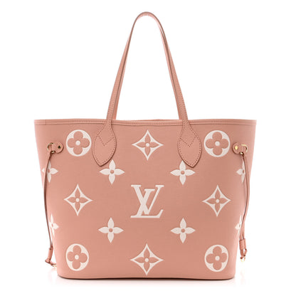 Louis Vuitton Empreinte Monogram Giant Neverfull MM Trianon Pink Cream 3 of 11