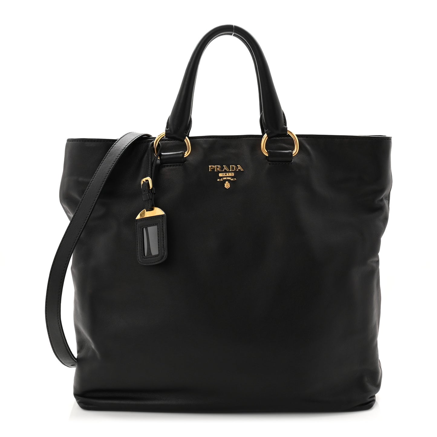 Soft Calf Shopping Tote Black