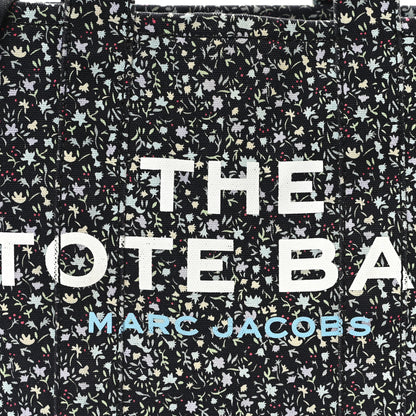 Marc Jacobs Cotton Canvas Floral Print Medium The Traveler Tote Bag Black 8 of 11