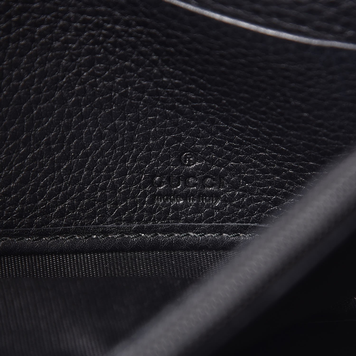 Gucci Pebbled Calfskin Large Soho Continental Wallet Black 7 of 15