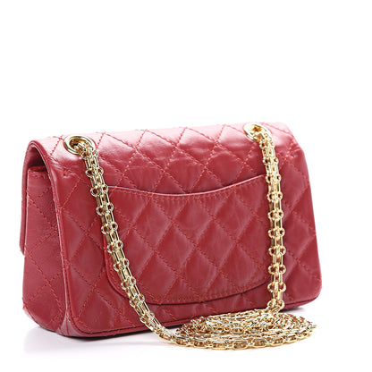 Chanel Aged Calfskin Quilted 2.55 Reissue Mini Flap Red 2 of 11