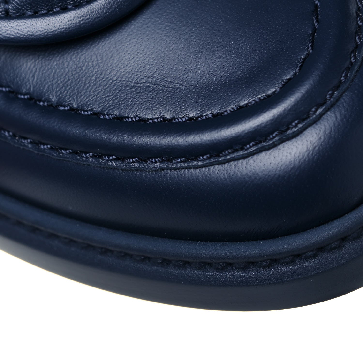 Chanel Lambskin Quilted CC Turnlock Loafers 39.5 Navy 7 of 8