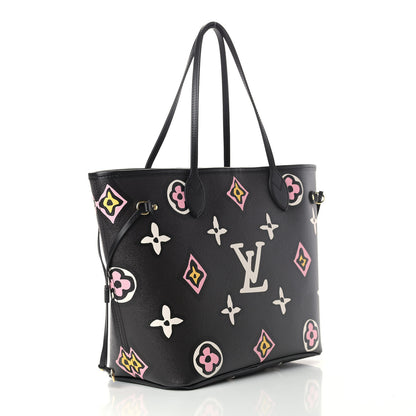 Louis Vuitton Monogram Giant Wild At Heart Neverfull MM Black 3 of 8