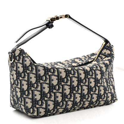 Christian Dior Oblique Medium Diortravel Nomad Pouch Blue 3 of 10