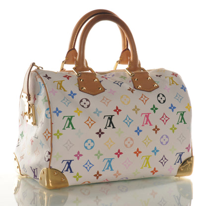 Louis Vuitton Monogram Multicolor Speedy 30 White 3 of 9
