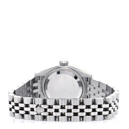 Rolex Stainless Steel 18K White Gold Diamond 26mm Oyster Perpetual Datejust Watch Silver 179174 5 of 9