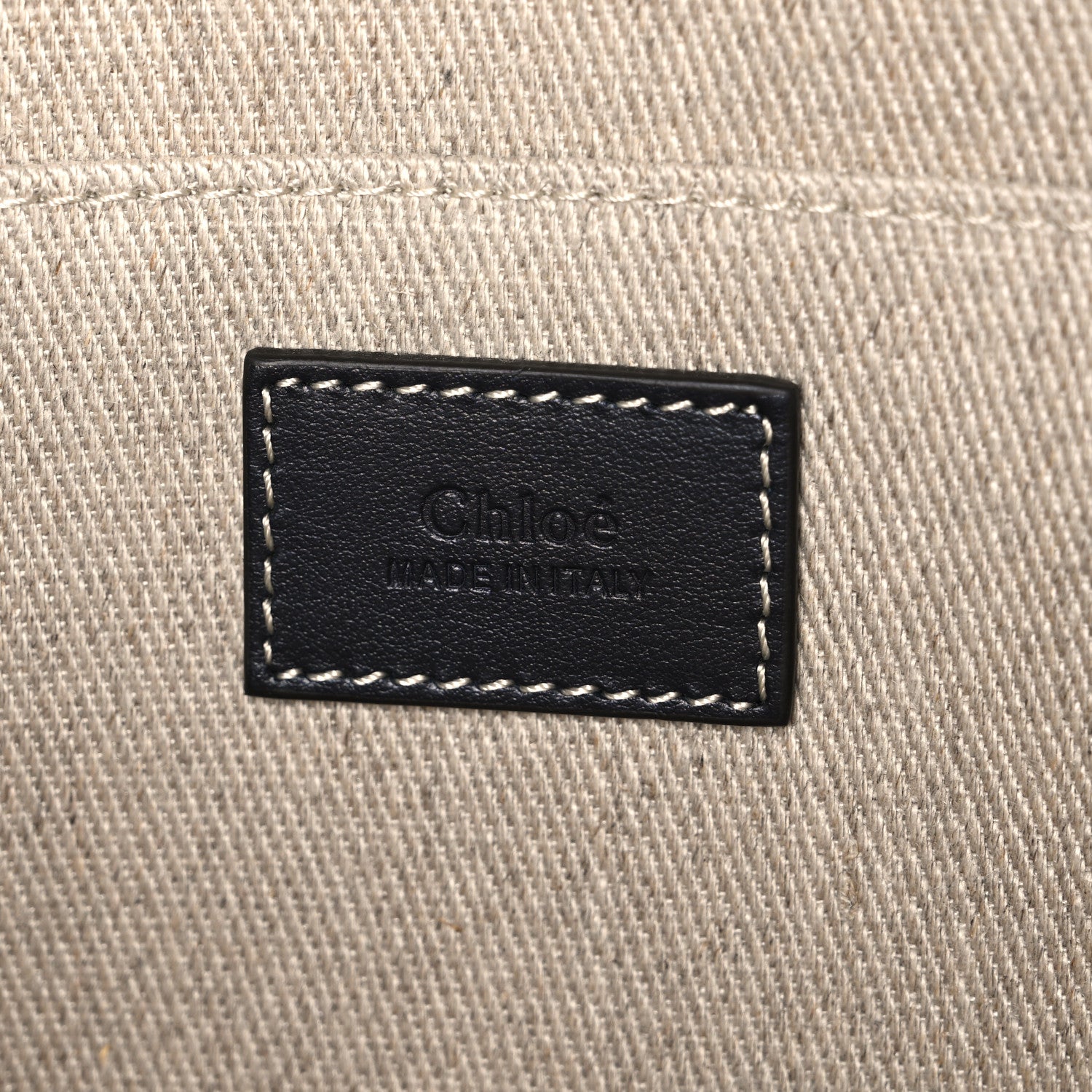 Chloe Cotton Calfskin Medium Woody Ribbon Tote White Blue 6 of 10
