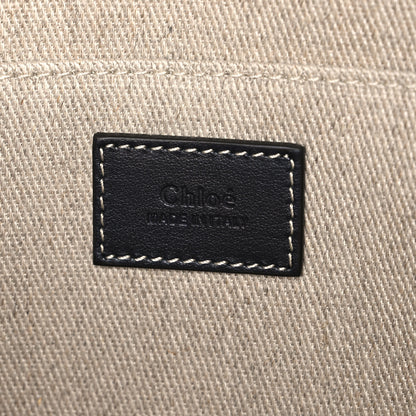 Chloe Cotton Calfskin Medium Woody Ribbon Tote White Blue 6 of 10