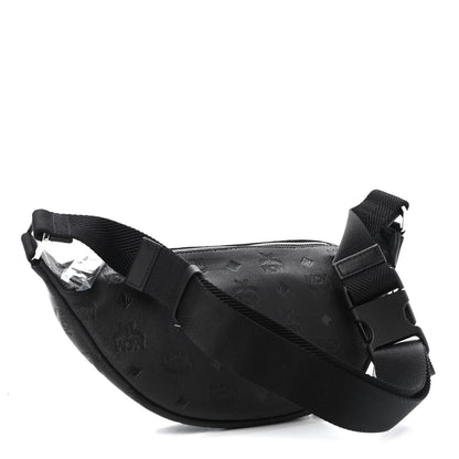 MCM Calfskin Ottomar Monogram Fursten Belt Bag Black 2 of 5
