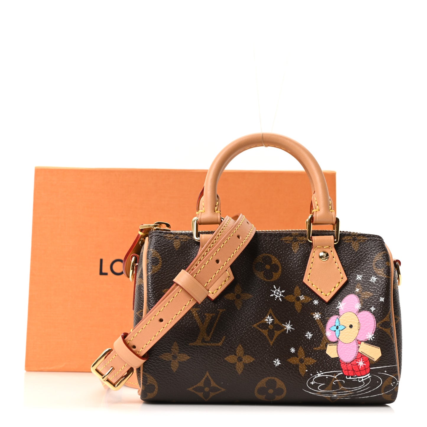 Monogram Vivienne Ice Skating Nano Speedy Bandouliere Pink