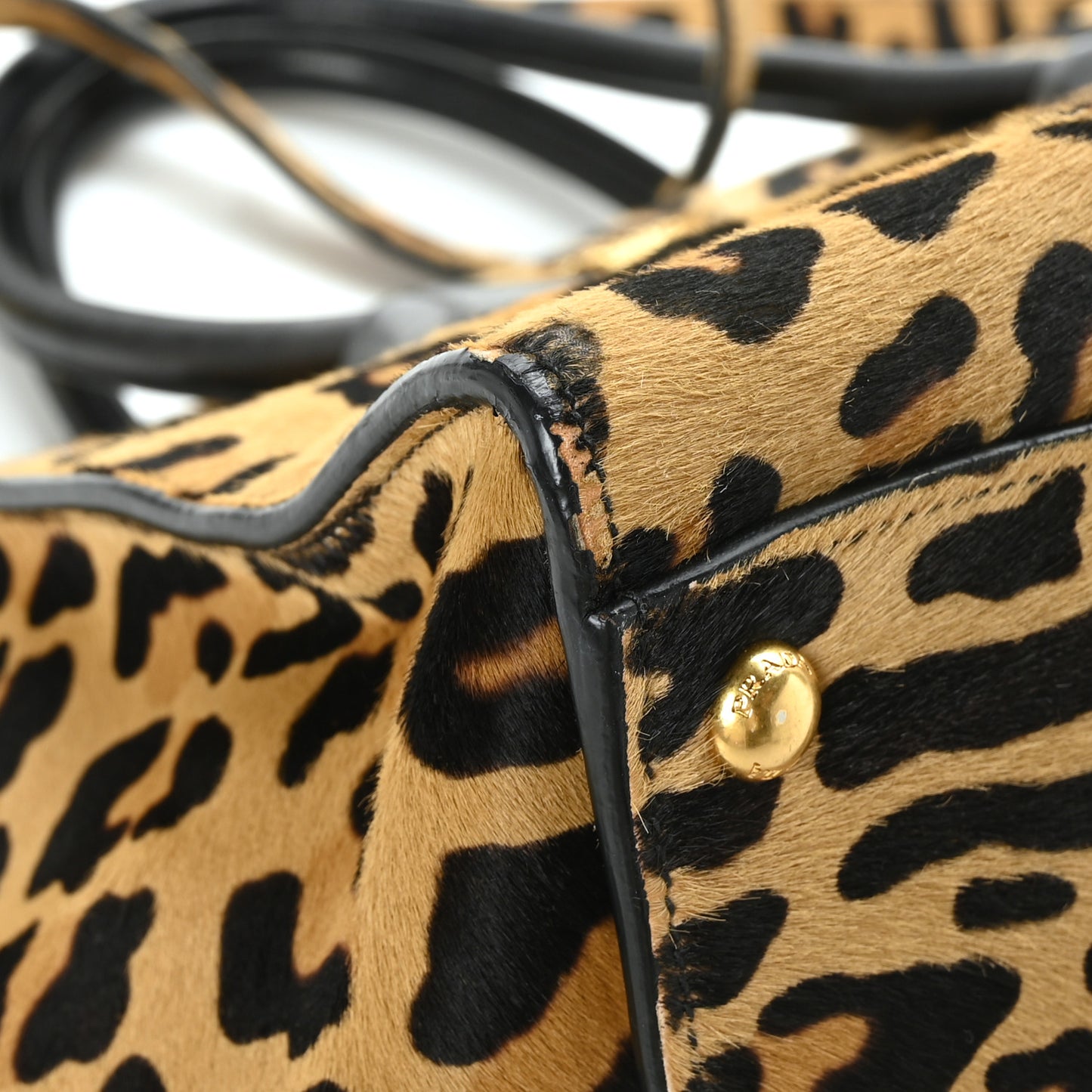 Cavallino Leopard Print Twin Pocket Tote