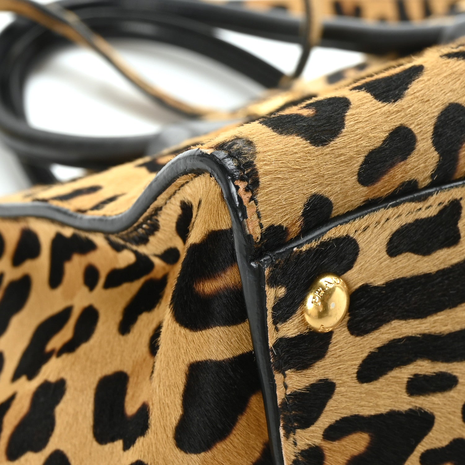 Prada Cavallino Leopard Print Twin Pocket Tote 7 of 10