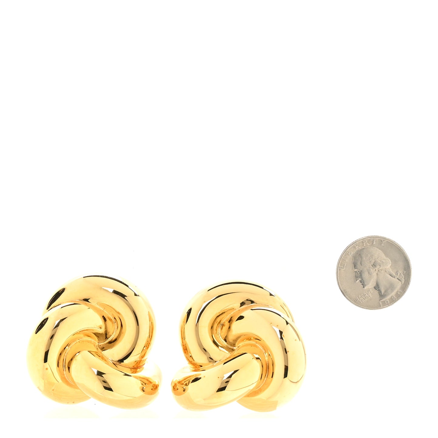 Knot Clip On Earrings Gold