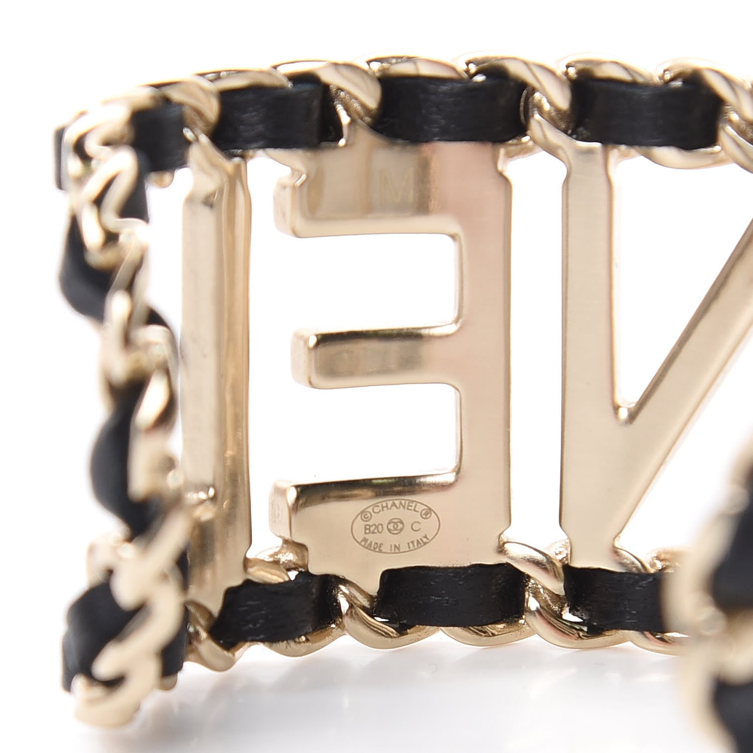 Chanel Lambskin Chain Vintage Allure Bracelet Gold 4 of 5