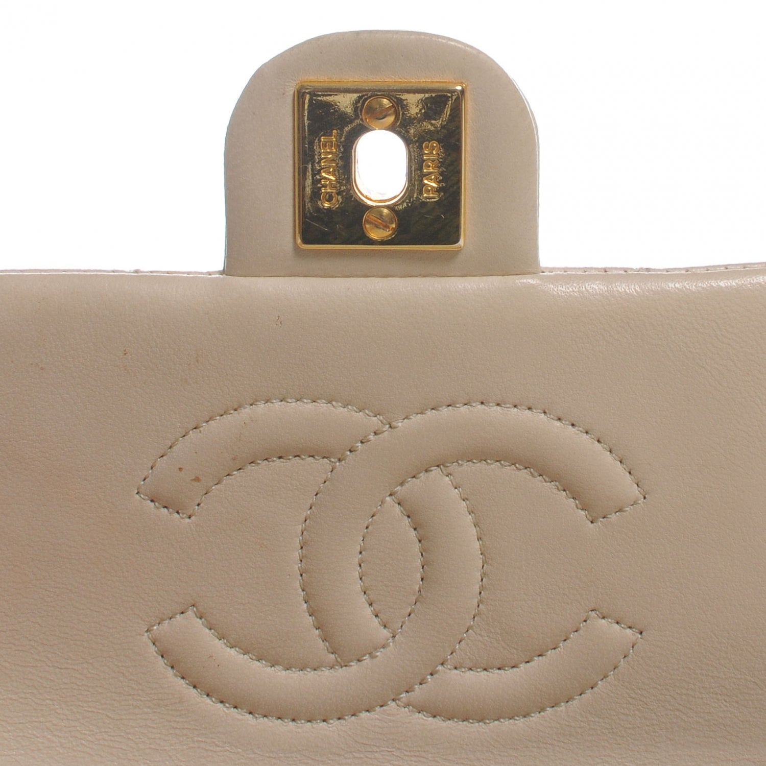 Chanel Lambskin Quilted Mini Flap Beige 7 of 11