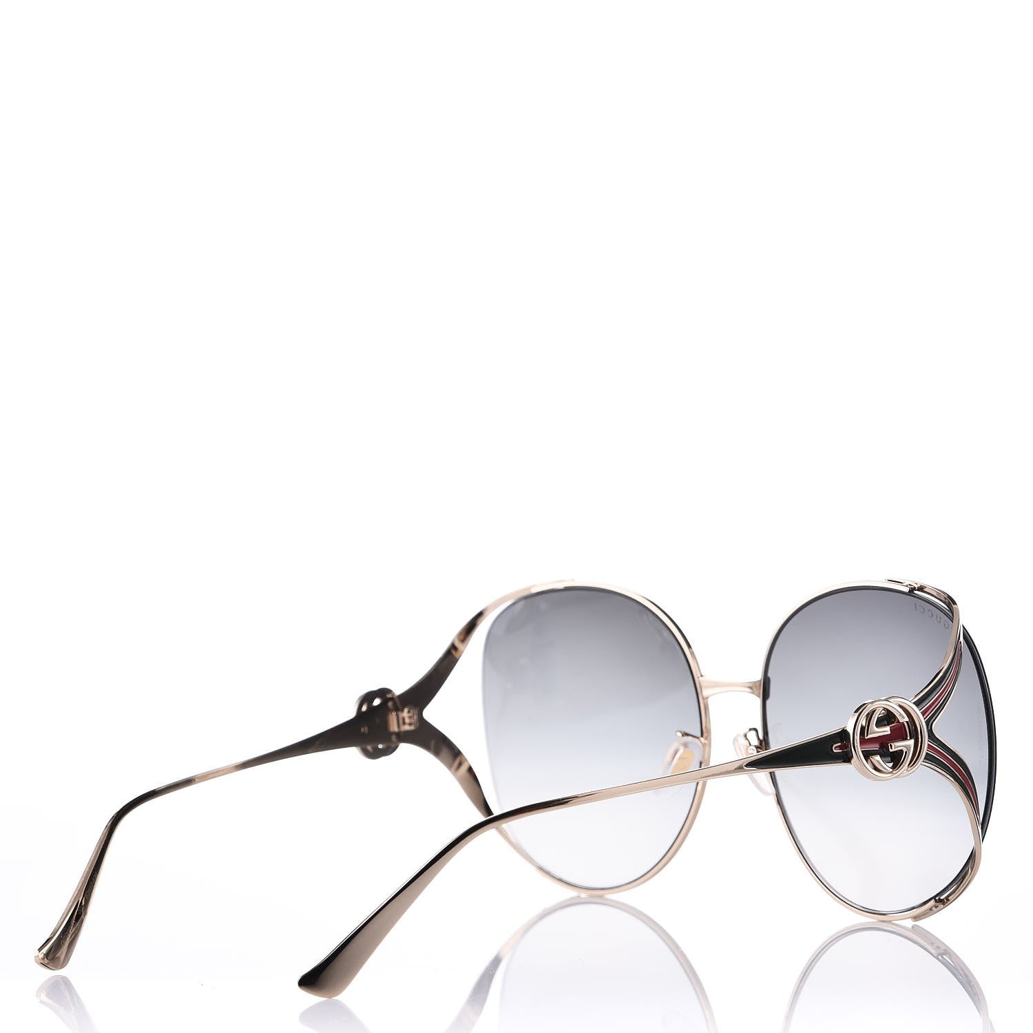 Gucci Metal Round Frame GG0225S Sunglasses Gold 5 of 9