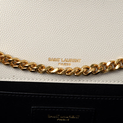 Saint Laurent Grain De Poudre Medium Classic Monogram Kate Satchel Crema Soft 9 of 10