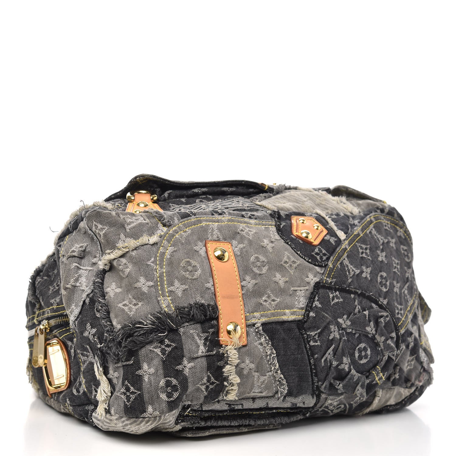 Louis Vuitton Denim Patchwork Bowly Black 4 of 14
