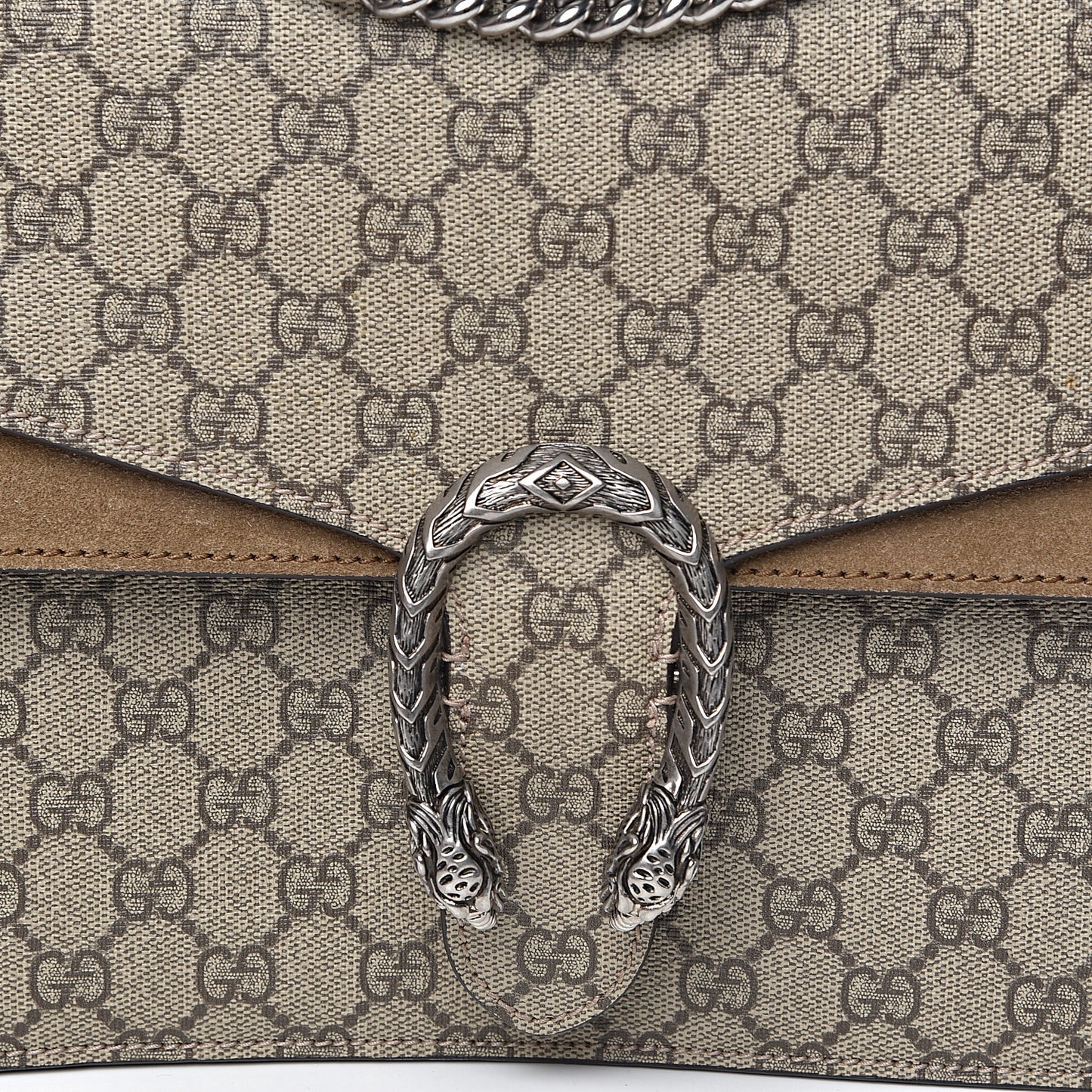 GG Supreme Monogram Medium Dionysus Shoulder Bag Taupe