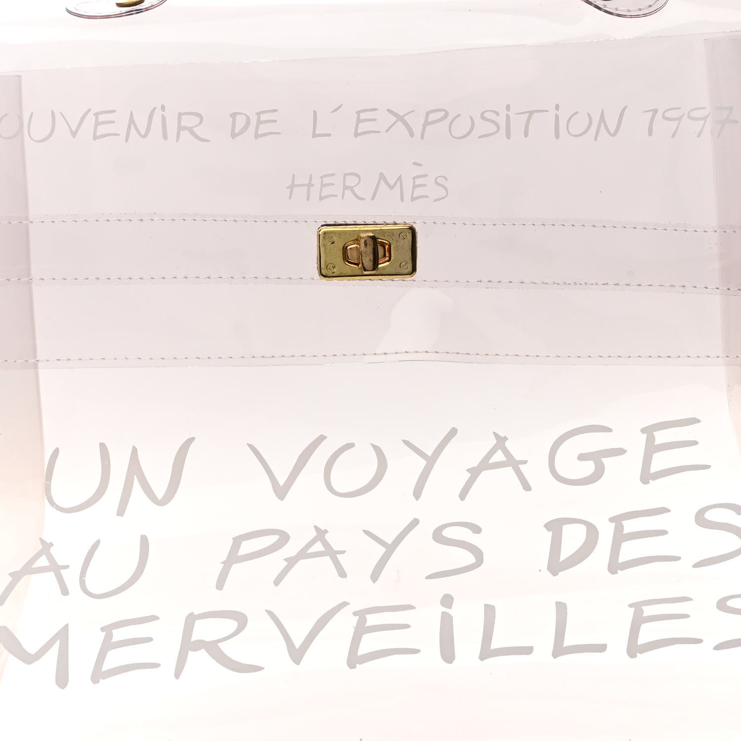 Hermes Vinyl Souvenir De L'Exposition Kelly Transparent 6 of 8
