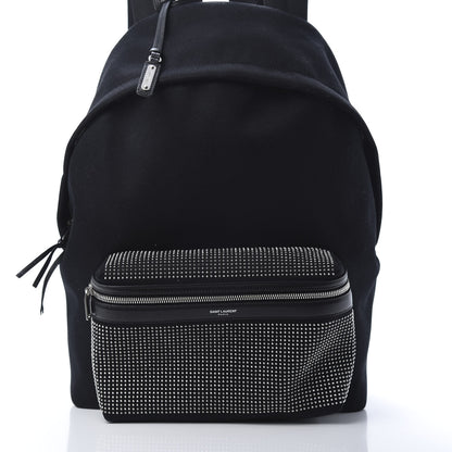 Saint Laurent Canvas City Studded Backpack Black 7 of 9