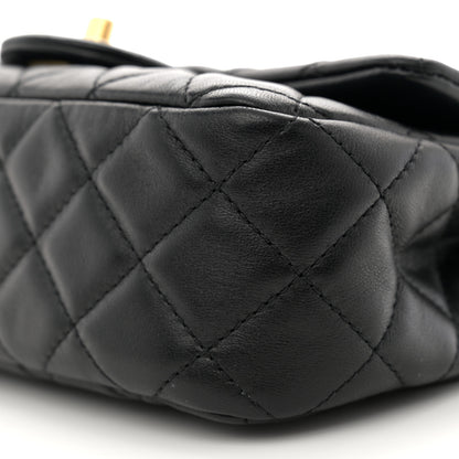 Chanel Lambskin Quilted Mini Rectangular Pearl Crush Flap Black 10 of 11