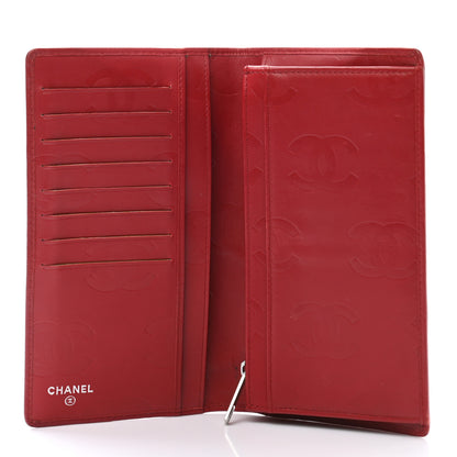 Chanel Calfskin Quilted Cambon Yen Wallet Red 5 of 14