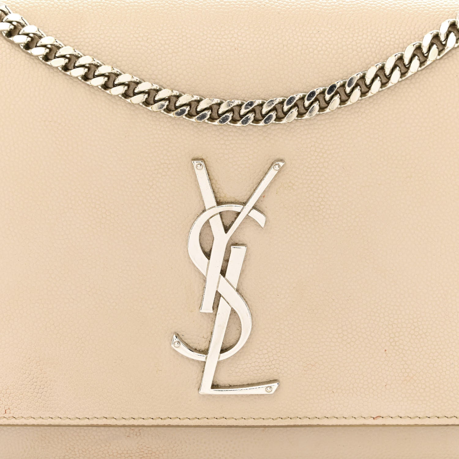 Saint Laurent Grain De Poudre Medium Classic Monogram Kate Satchel Sable Beige 9 of 14
