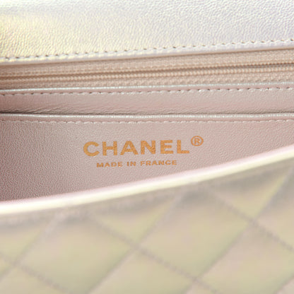 Chanel Iridescent Lambskin Quilted Mini Rectangular Flap Ivory 8 of 11