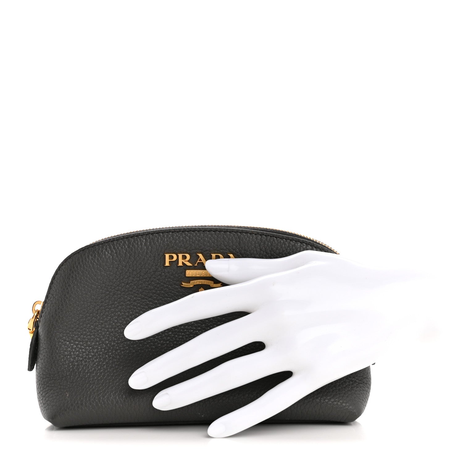 Prada Vitello Daino Cosmetic Pouch Marmo 2 of 10