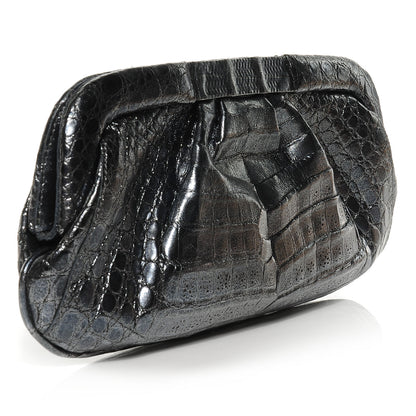 Nancy Gonzalez Crocodile Clutch Pewter 3 of 7
