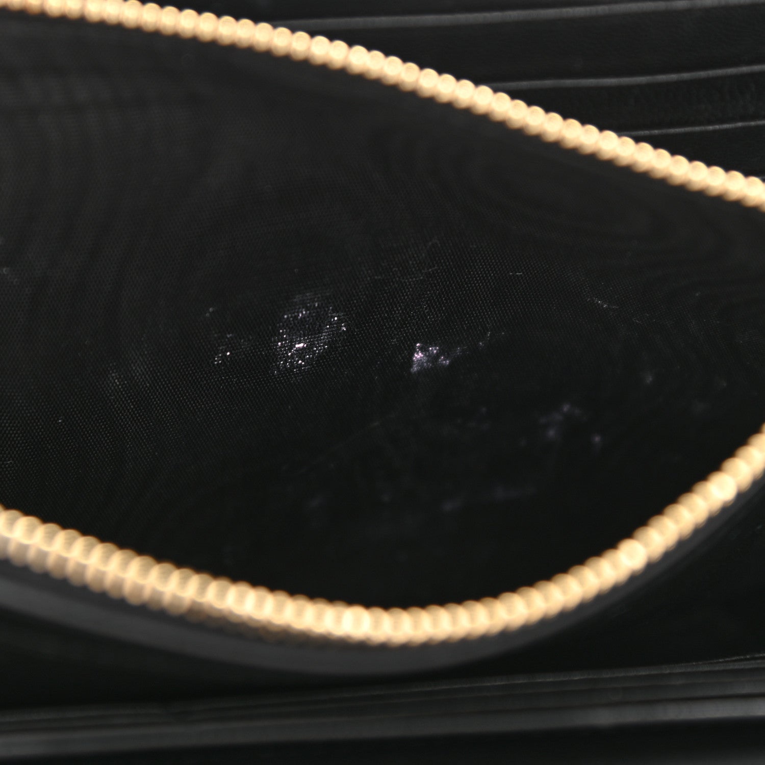 Saint Laurent Lambskin Matelasse Chevron Monogram Sulpice Chain Wallet Black 11 of 26