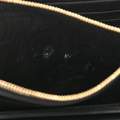Saint Laurent Lambskin Matelasse Chevron Monogram Sulpice Chain Wallet Black 11 of 26