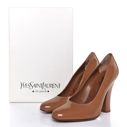Saint Laurent Patent Moon Calf Cleo 105 Pump 38 Flesh 8 of 8