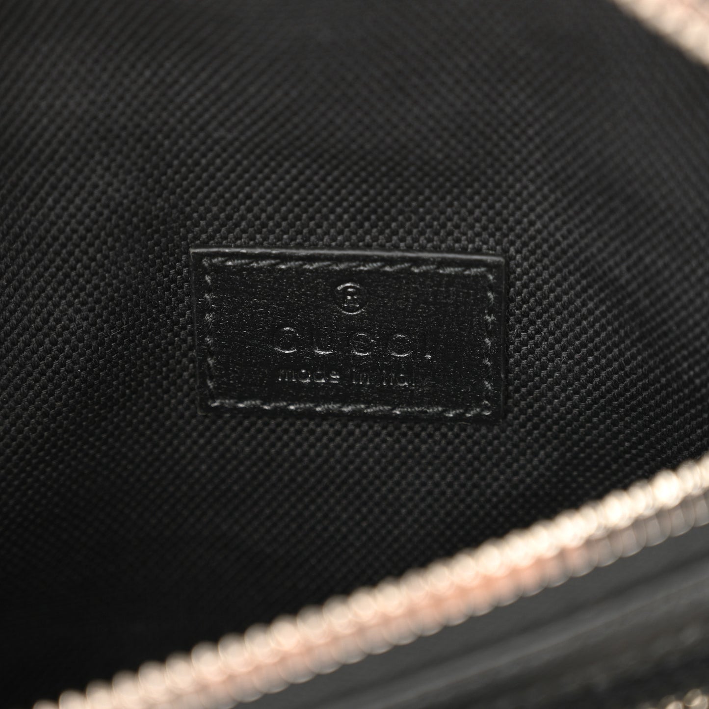 GG Supreme Monogram Textured Calfskin Retro Interlocking G Belt Bag Black
