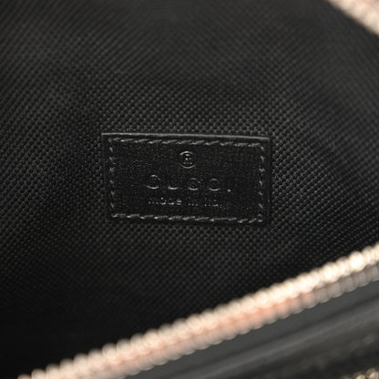 Gucci GG Supreme Monogram Textured Calfskin Retro Interlocking G Belt Bag Black 7 of 11