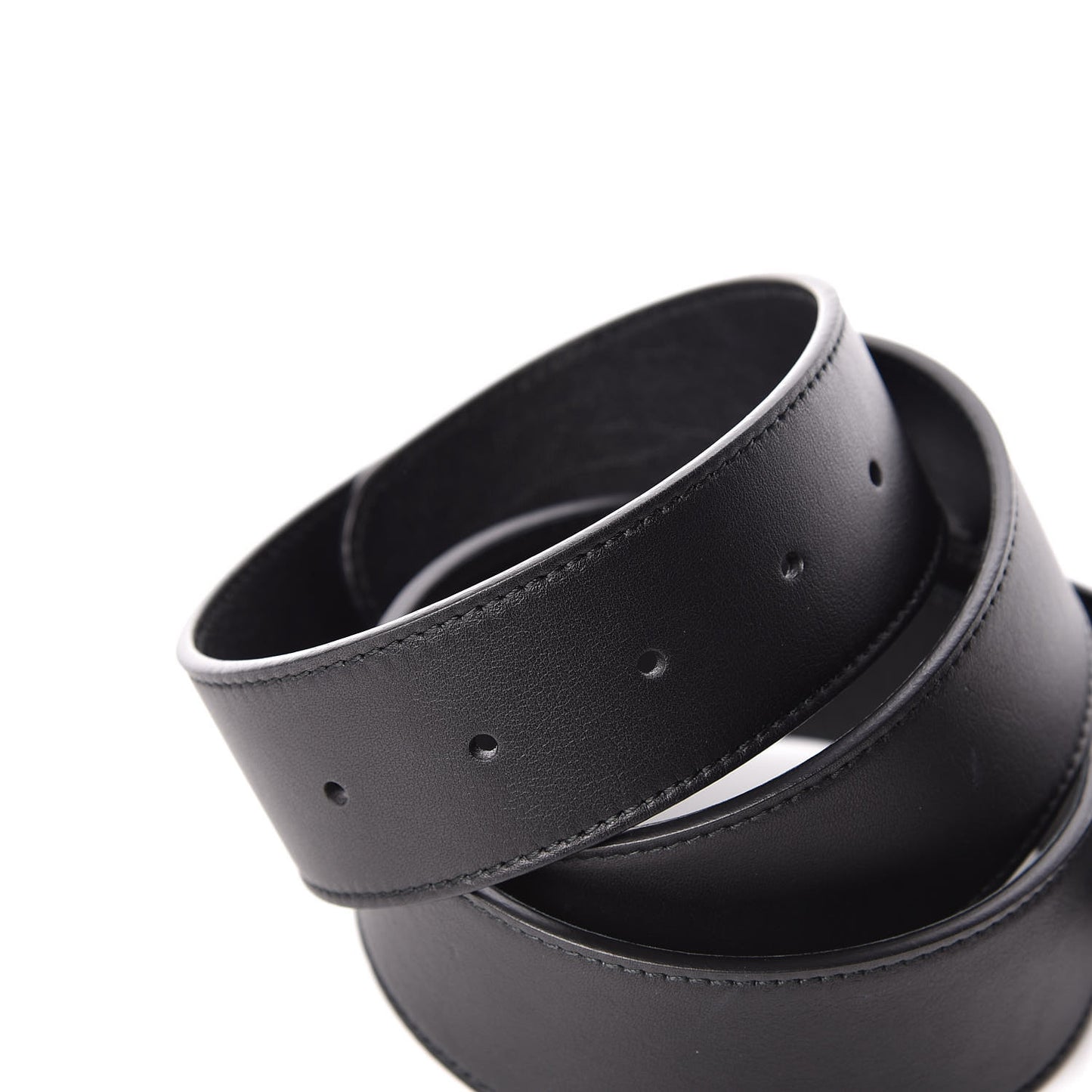 Moon Calfskin Nickel Double G 40mm Belt 110 44 Black