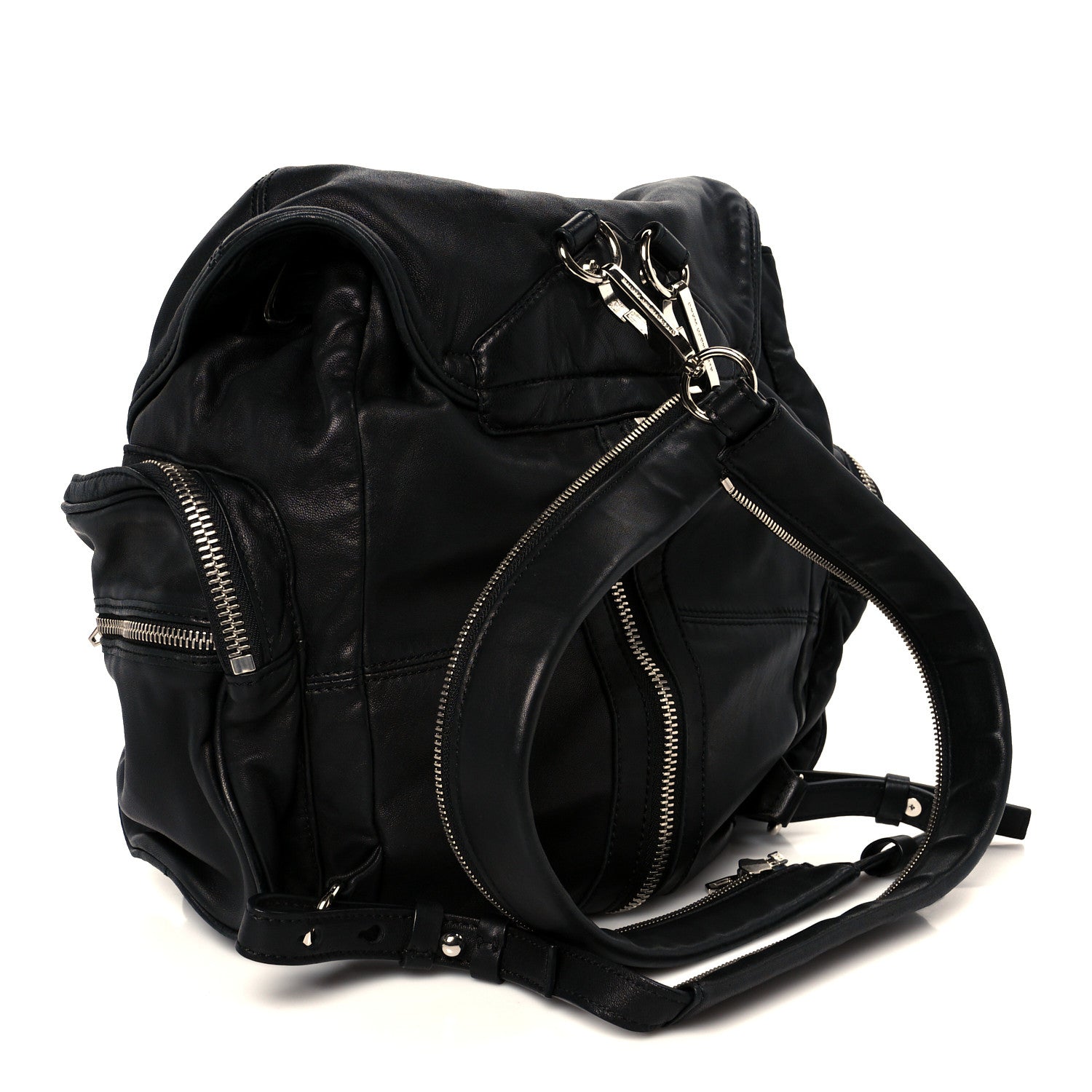 Alexander Wang Lambskin Marti Backpack Bag Washed Black Rhodium Hardware  1788314 – FASHIONPHILE