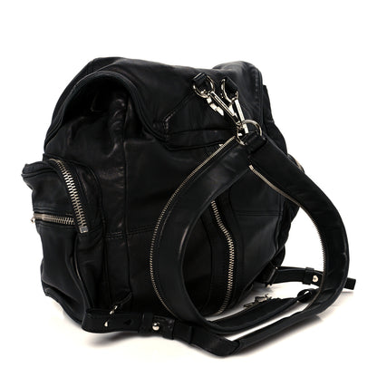 Alexander Wang Lambskin Marti Backpack Bag Washed Black Rhodium Hardware 10 of 13