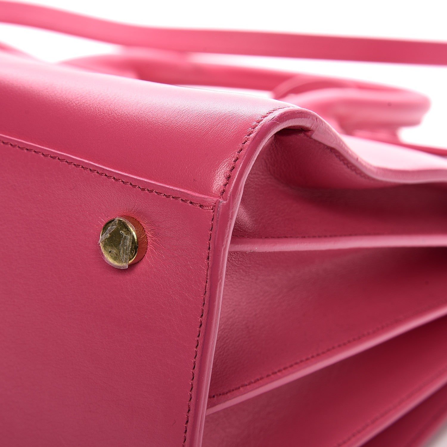 Saint Laurent Calfskin Small Sac De Jour Lipstick Fuchsia 12 of 12