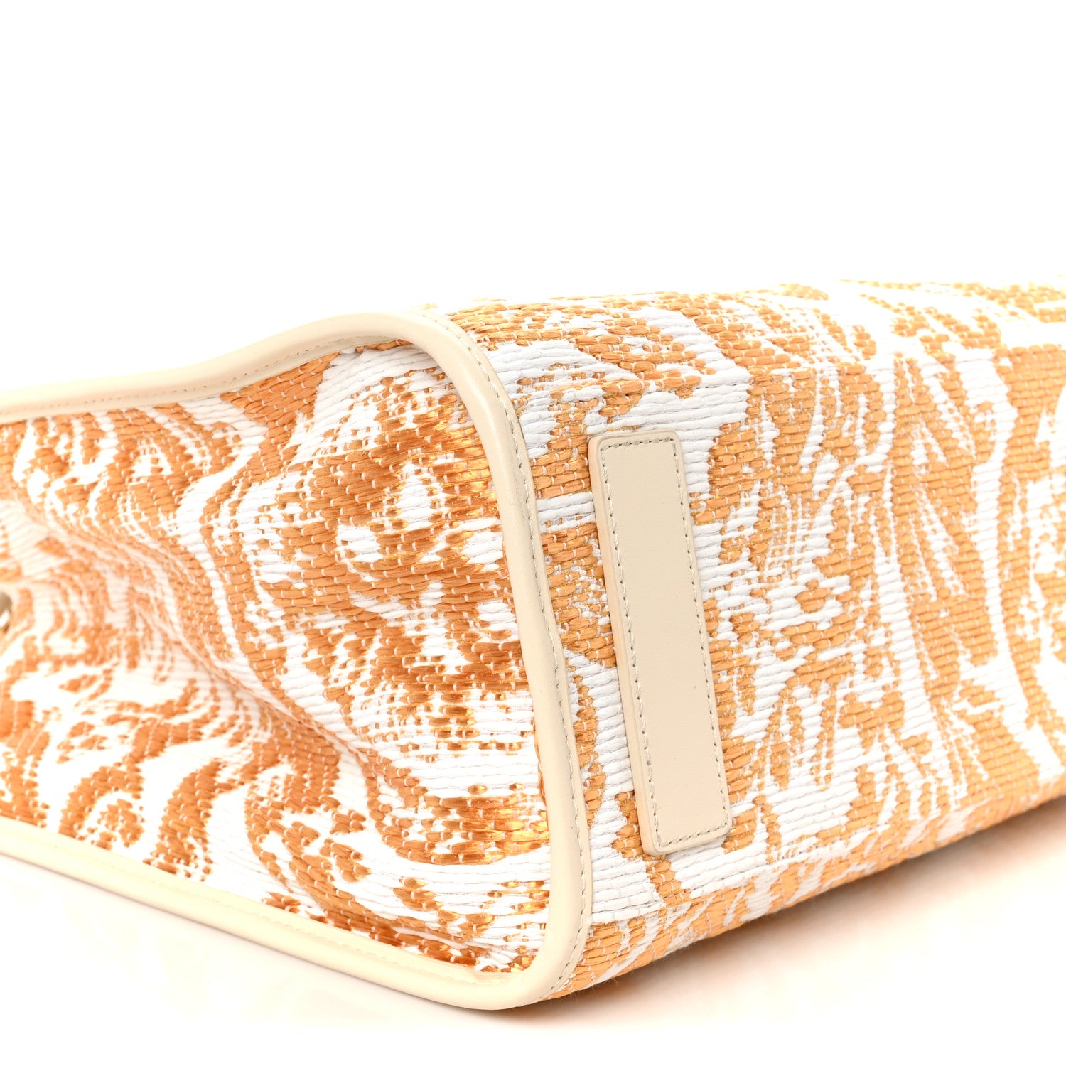 Versace Jacquard Barocco Print Athena Tote White Gold 9 of 10