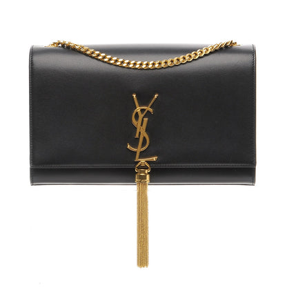 Saint Laurent Smooth Calfskin Medium Classic Monogram Kate Tassel Satchel Black 1 of 8
