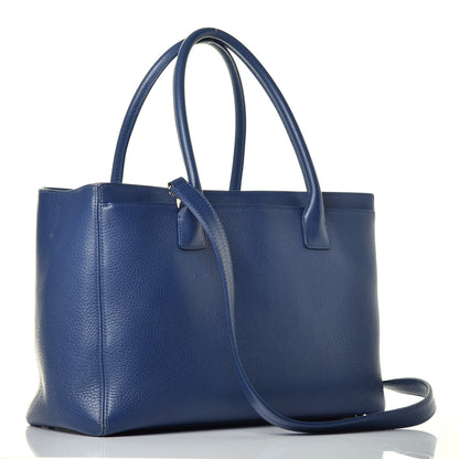 Chanel Calfskin Cerf Executive Shopper Tote Blue 4 of 10