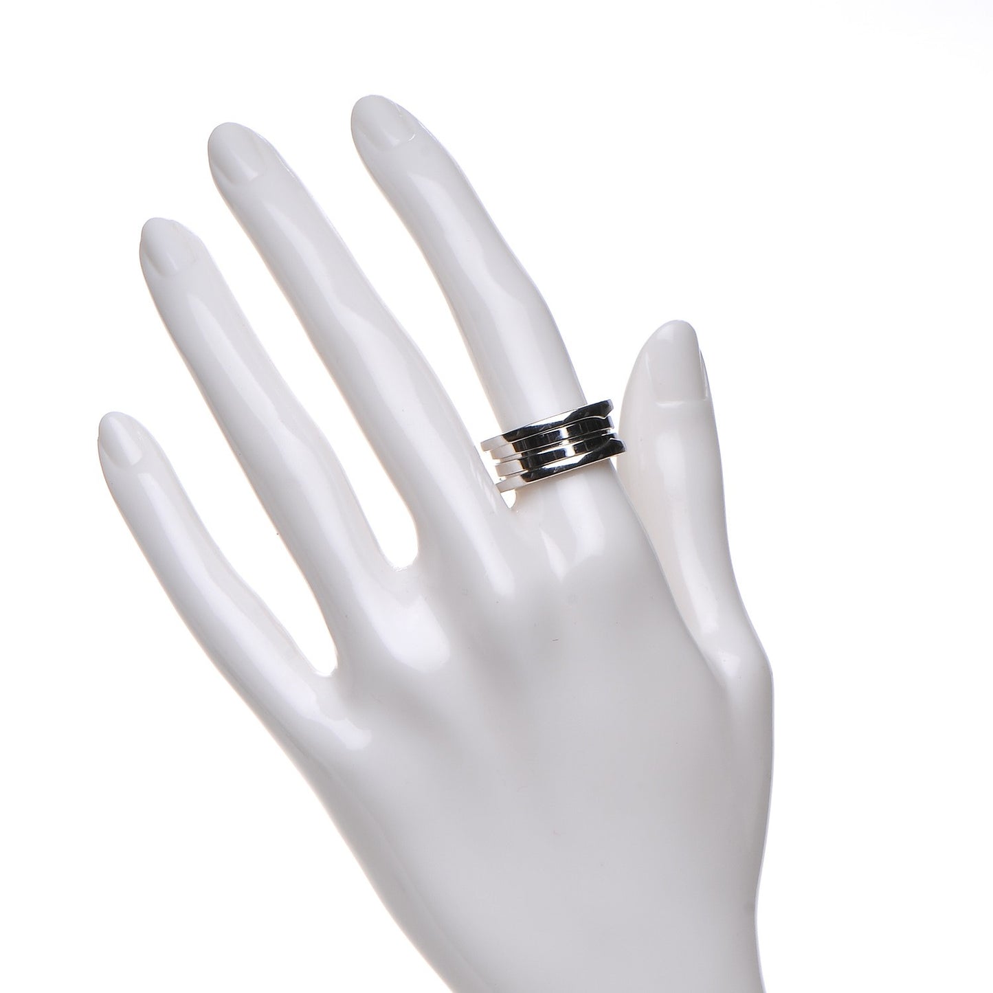 18K White Gold B.Zero1 3 Band Ring 54 6.75