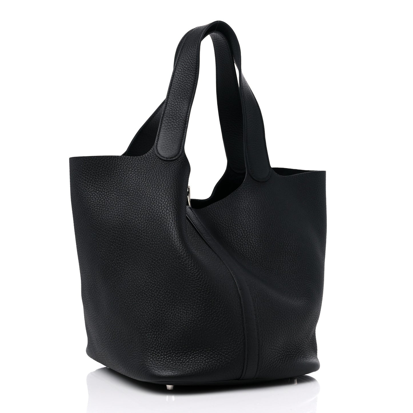 Taurillon Clemence Picotin Lock 26 GM Black