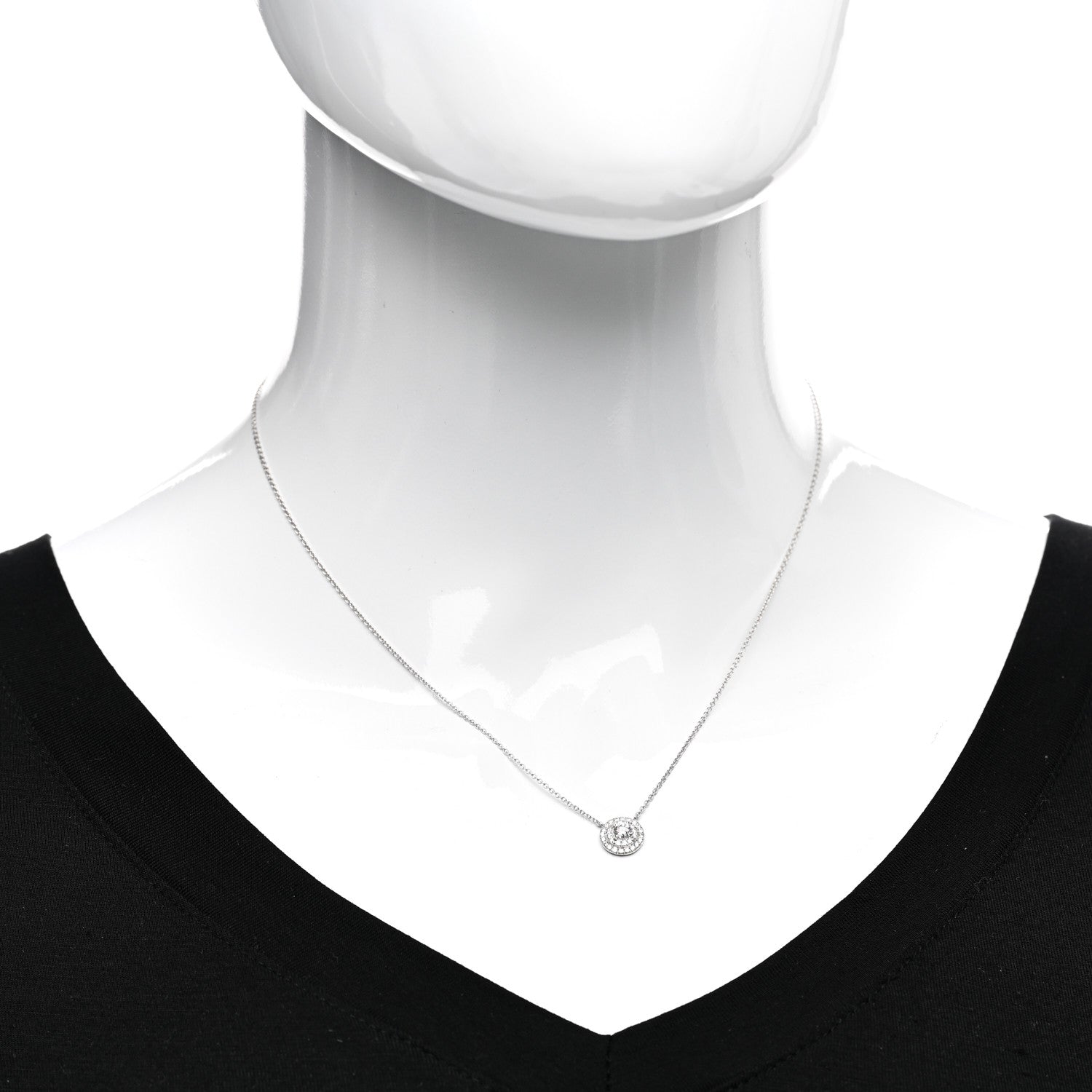 Tiffany Platinum Diamond Soleste Pendant Necklace 2 of 6