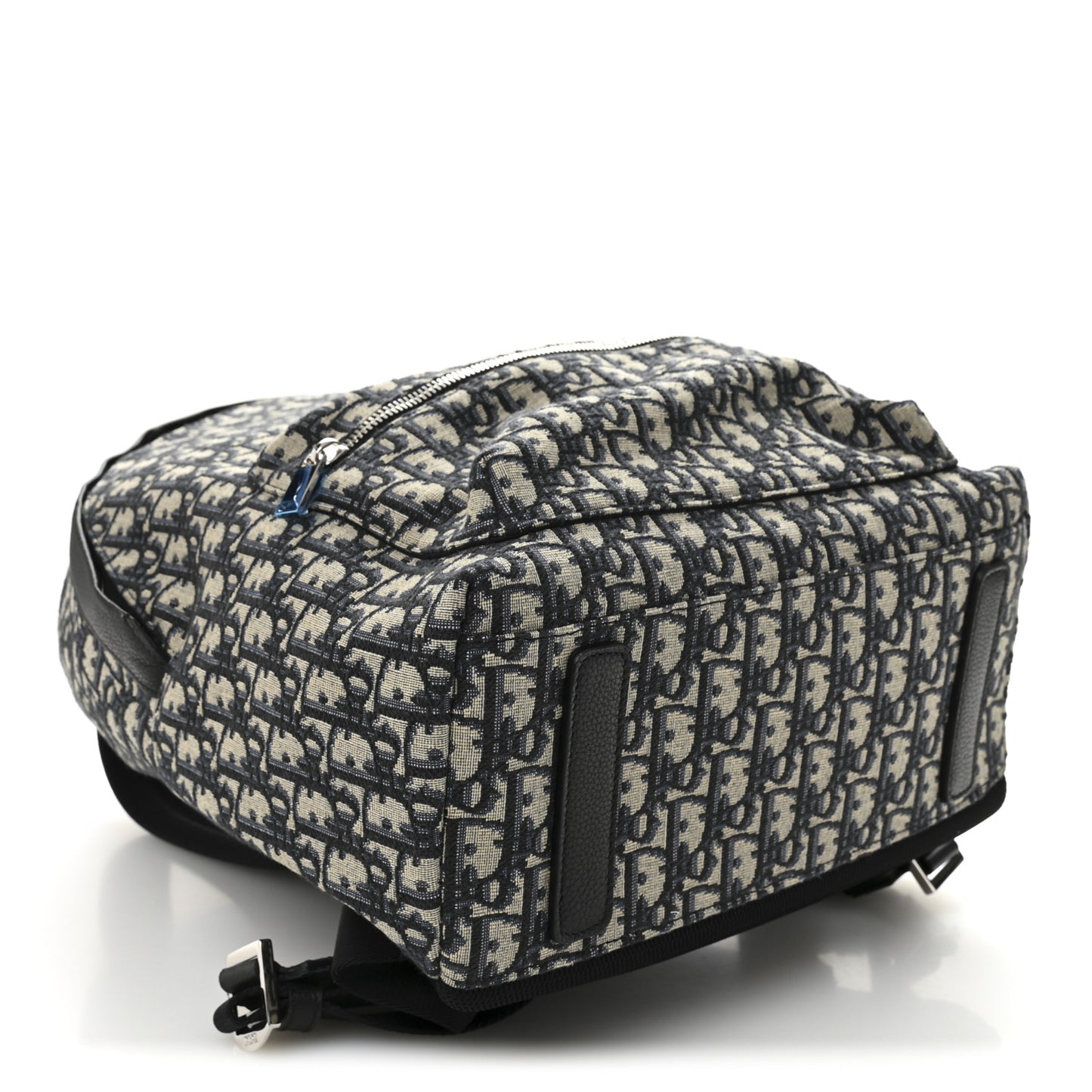 Oblique Calfskin Rider Backpack Beige Black