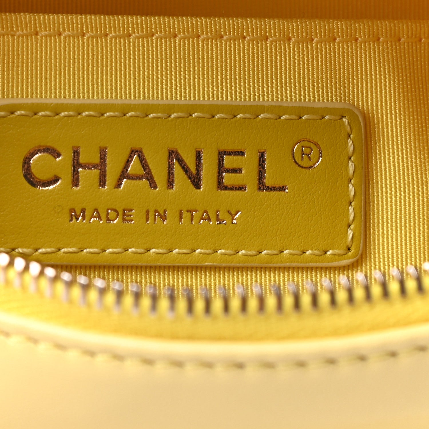 Chanel Lambskin Quilted Waist Belt Bag Yellow 6 of 10