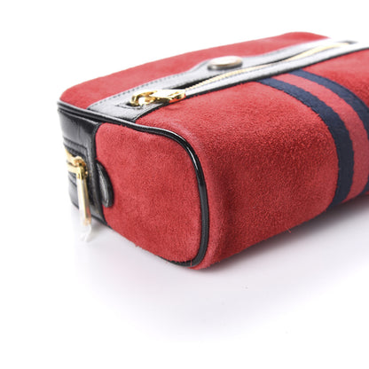 Gucci Suede Small Ophidia Belt Bag 85 34 Hibiscus Red 7 of 9