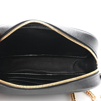Saint Laurent Grain De Poudre Matelasse Monogram Mini Lou Camera Bag Black 5 of 11